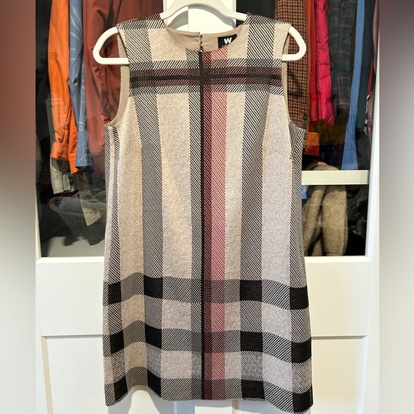 W by Worth Dresses & Skirts - W by Worth Beige and Black Plaid Mini Dress